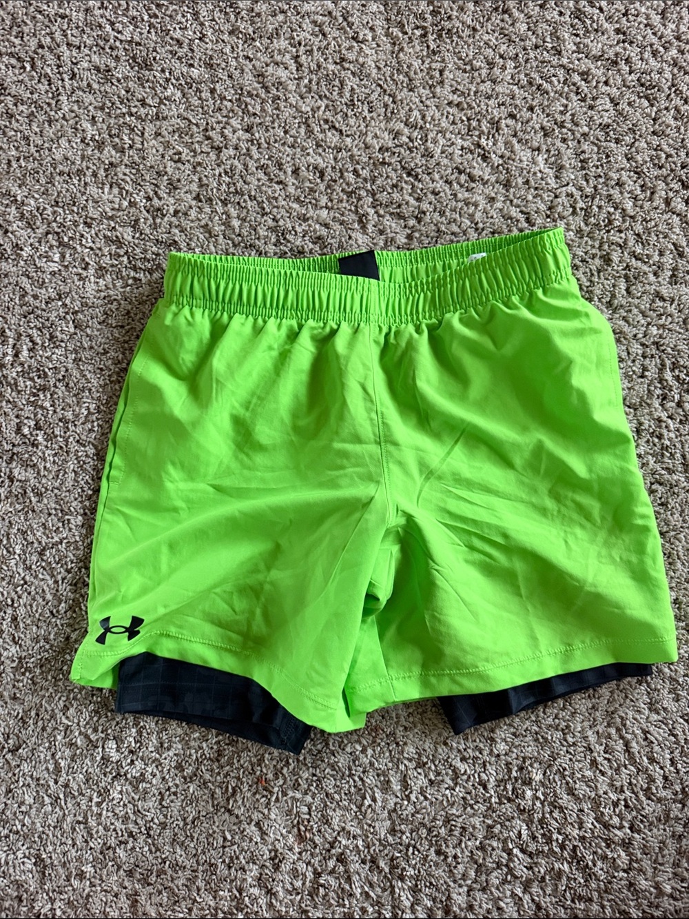 Under Armour Bright Lime Athletic 2-in-1 Training Shorts